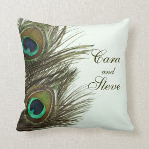 Peacock Feather  Pillow Kussen