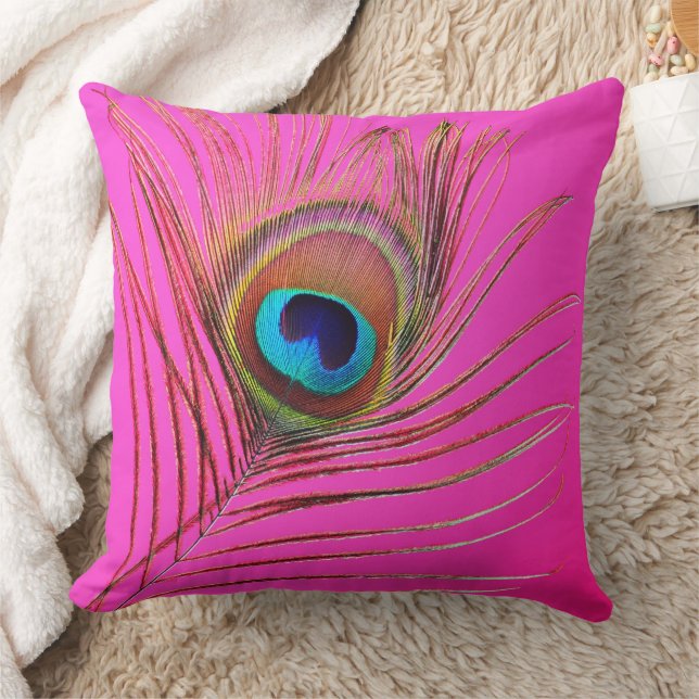Peacock Feather Pillow Kussen (Deken)