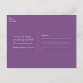 Peacock Feather Pink & Blue Boho Bewaar de datum Aankondigingskaart (Achterkant)