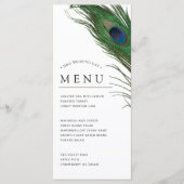 Peacock Feather Poise | Menu Dinner (Voorkant)