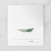 Peacock Feather Poise | Weddenschap Plaatskaartje (Buitenkant ongevouwen)