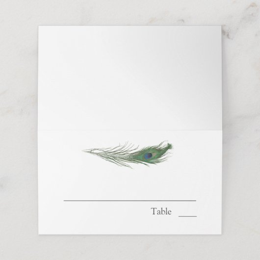 Peacock Feather Poise | Weddenschap Plaatskaartje (Buitenkant ongevouwen)
