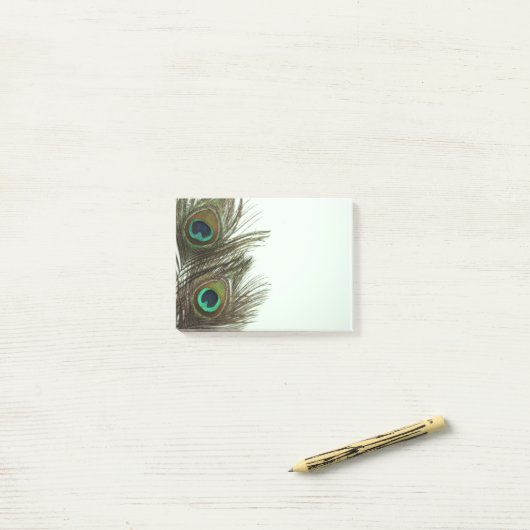 Peacock Feather Post-it Notes (Op bureau)