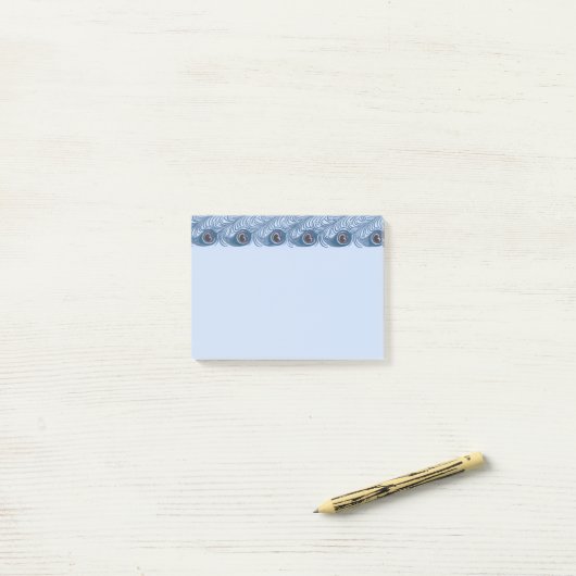 Peacock Feather Post-it® Notes (Op bureau)