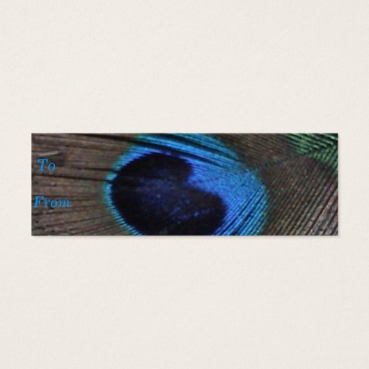 Peacock Feather Profile Card Mini Visitekaartjes (Voorkant)