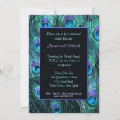 Peacock Feather Rehearsal Dinner Invitation Kaart (Voorkant)