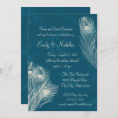 Peacock Feather repetitie diner Kaart (Voorkant / Achterkant)