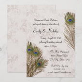 Peacock Feather repetitie diner Kaart (Voorkant / Achterkant)