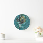 Peacock Feather Ronde Klok (Huis)