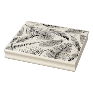 Peacock Feather Rubberstempel