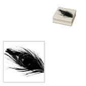 Peacock Feather Rubberstempel (Gestempeld)