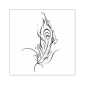 Peacock Feather Rubberstempel (Afrduk)