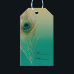 Peacock Feather Sand en Blauwgroen Boho Glam Favor Cadeaulabel<br><div class="desc">Peacock Feather Sand en Blauwgroen Boho Glam Favor Gift Label. Pas aan op de manier die u wilt. Overeenkomende items beschikbaar.</div>
