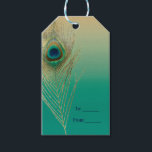 Peacock Feather Sand en Blauwgroen Boho Glam Favor Cadeaulabel<br><div class="desc">Peacock Feather Sand en Blauwgroen Boho Glam Favor Gift Label. Pas aan op de manier die u wilt. Overeenkomende items beschikbaar.</div>