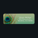 Peacock Feather Sand en Blauwgroen Boho Glam Uitno Etiket<br><div class="desc">Peacock Feather Sand en Blauwgroen Boho Glam Invitation Labels. Pas aan met om het even welke tekst. Overeenkomende objecten beschikbaar.</div>