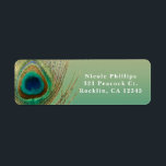 Peacock Feather Sand en Blauwgroen Boho Glam Uitno Etiket<br><div class="desc">Peacock Feather Sand en Blauwgroen Boho Glam Invitation Labels. Pas aan met om het even welke tekst. Overeenkomende objecten beschikbaar.</div>