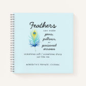 Peacock Feather Sassy Motivational Quote Journal Notitieboek (Voorkant)