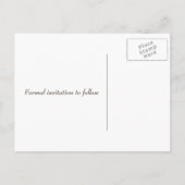 Peacock Feather Save the Date Wedding Briefkaart (Achterkant)