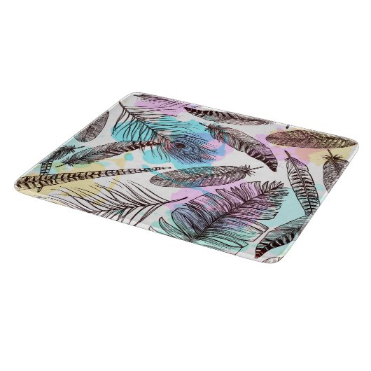 Peacock Feather Snijplank (Hoek)