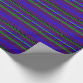 Peacock Feather Stripes Wrapping Paper Cadeaupapier (Hoek)