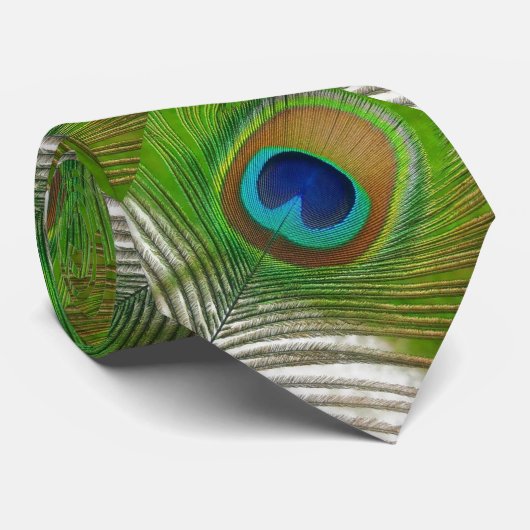 Peacock Feather Stropdas (Opgerold)