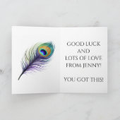 Peacock Feather Succes Kaart (Binnen)