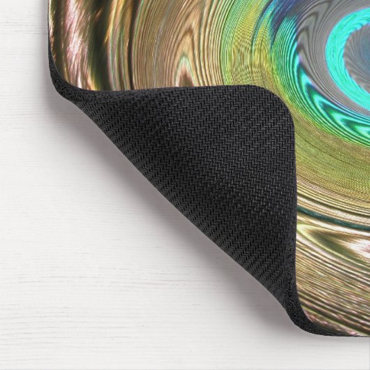 Peacock Feather Swirl Mousepad Muismat (Hoek)
