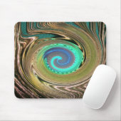 Peacock Feather Swirl Mousepad Muismat (Met muis)