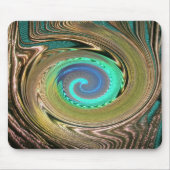 Peacock Feather Swirl Mousepad Muismat (Voorkant)