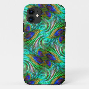 Peacock Feather Swirl Pattern iPhone 5 Hoesje