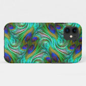 Peacock Feather Swirl Pattern iPhone 5 Hoesje (Achterkant (horizontaal))