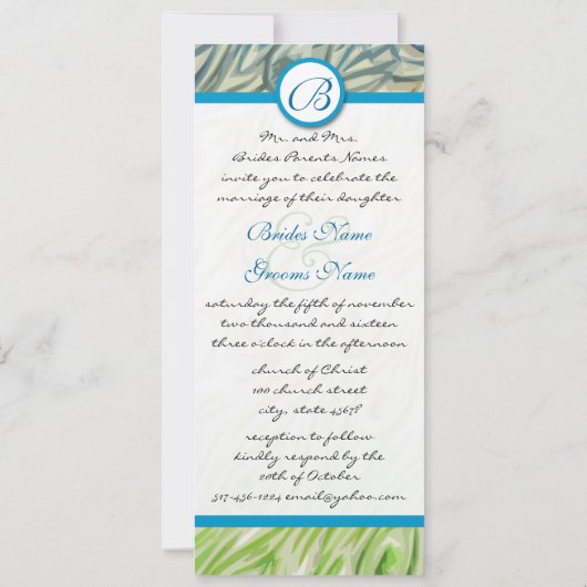 Peacock Feather Swirls Weddenschap Kaart (Achterkant)