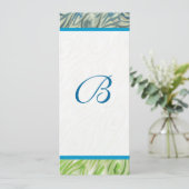 Peacock Feather Swirls Weddenschap Kaart (Staand voorkant)