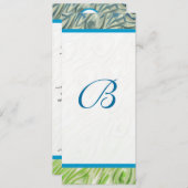 Peacock Feather Swirls Weddenschap Kaart (Voorkant / Achterkant)