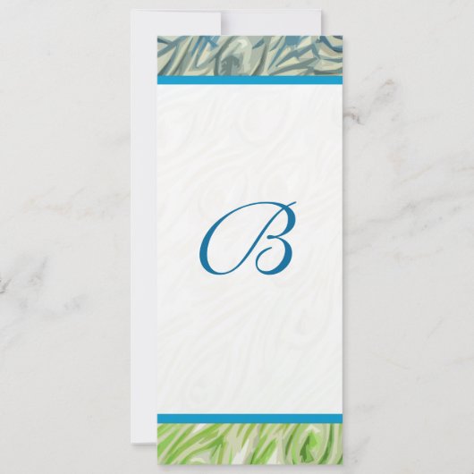 Peacock Feather Swirls Weddenschap Kaart (Voorkant)