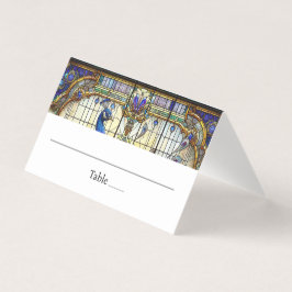 Peacock Feather Table Gevouwen Plaats Kaart