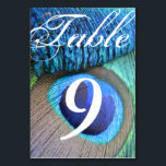 Peacock Feather Table Nummer kaarten<br><div class="desc">Pauw veren hebben een prachtig spectrum van kleur en kan een fantastisch thema voor elk evenement te maken. Dubbelzijdige tafelnummerkaarten zijn een prachtige finishing touch. Elke kaart met tabelnummer moet worden aangepast met individuele tabelnummers VOORAAN en ACHTERAAN via "Personaliseer het" en individueel worden toegevoegd aan het winkelwagentje. IT AANPASSEN om...</div>