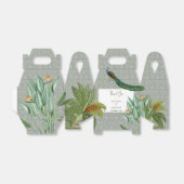 Peacock Feather Tropical Greenery Wedding Bedankdoosjes (Uitgevouwen)