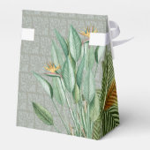  Peacock Feather Tropical Greenery Wedding Bedankdoosjes (Achterkant)