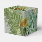  Peacock Feather Tropical Greenery Wedding Bedankdoosjes (Achterkant)