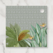  Peacock Feather Tropical Greenery Wedding Bedankjes Labels (Achterkant)