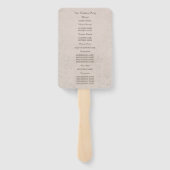 Peacock Feather Trouwprogramma Handwaaier (Achterkant)