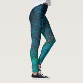 Peacock Feather Turquoise & Blue Leggings (Rechts)