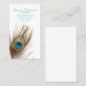 Peacock Feather Visitekaartje (Voorkant / Achterkant)