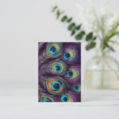 Peacock Feather Visitekaartje Paarse (Staand voorkant)