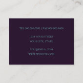 Peacock Feather Visitekaartje Paarse (Achterkant)