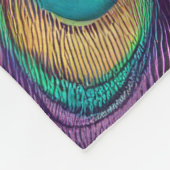 Peacock Feather Visitekaartje Paarse Fleece Deken (Hoek)