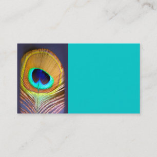 Peacock Feather visitekaartje Template Turquoise