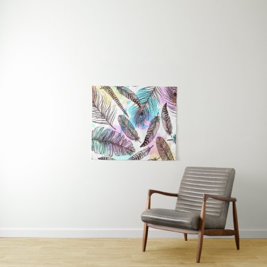 Peacock Feather Wandkleed (In Situ (horizontaal))