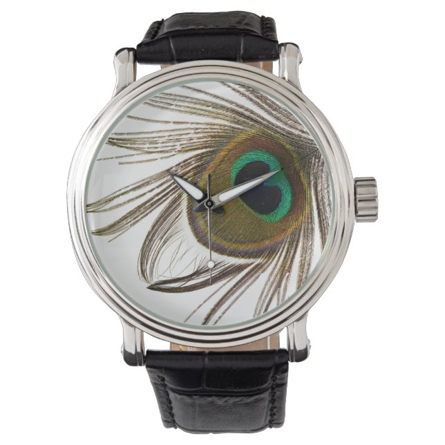  Peacock Feather     Watch Horloge (Voorkant)